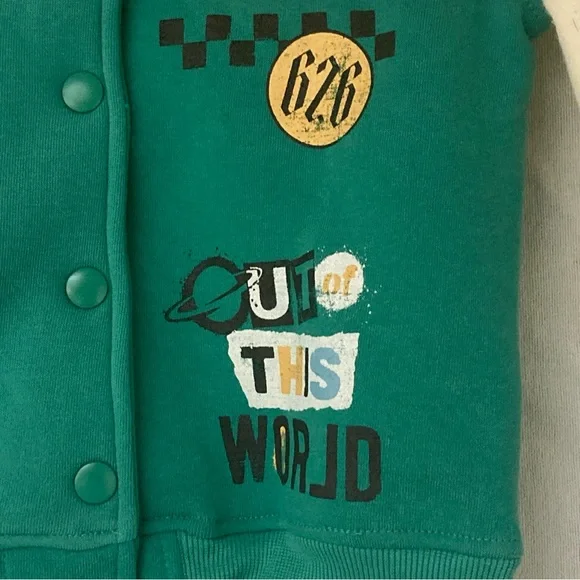 Disney Stitch Kids Toldder Jacket Green/White Sz XS - Picture 4 of 14